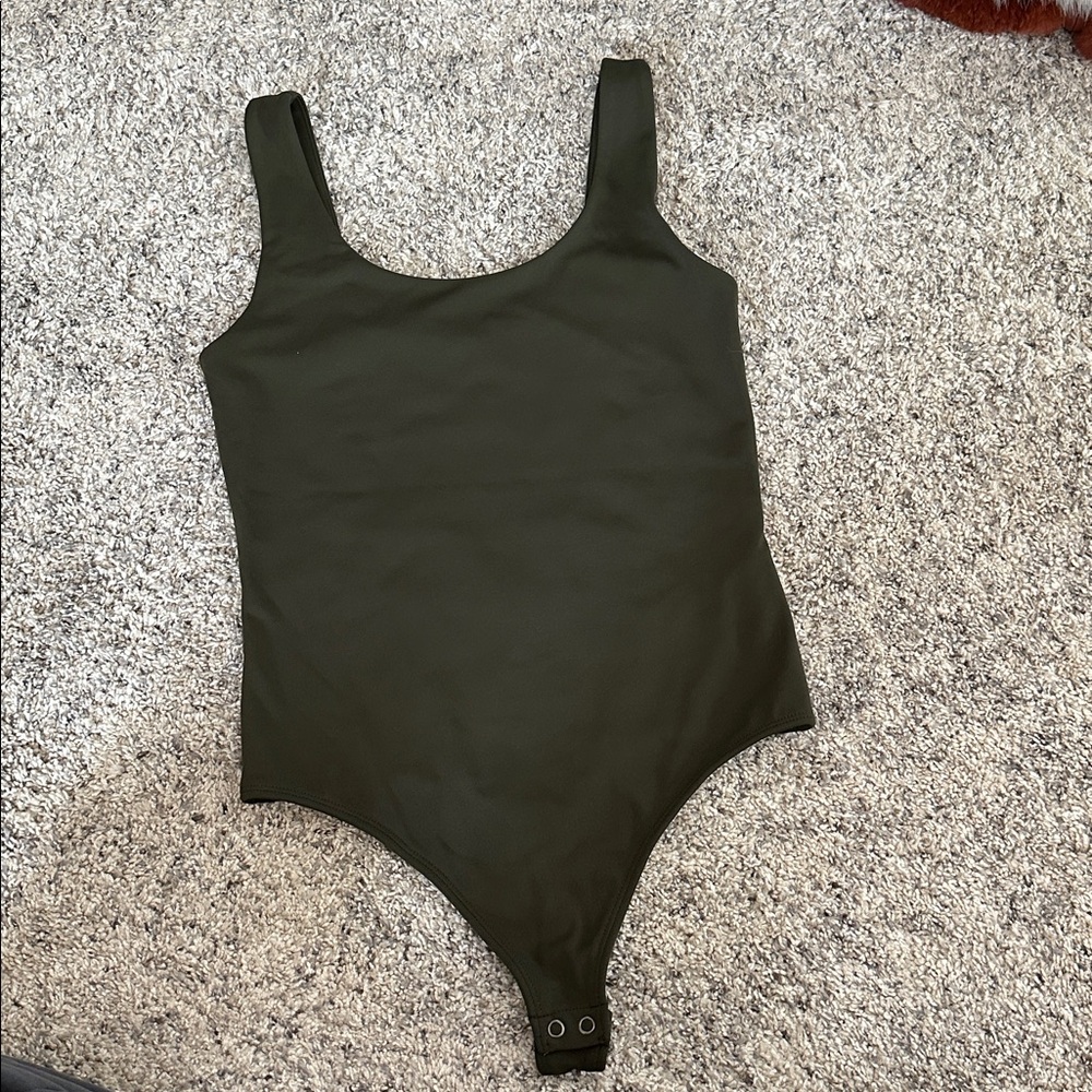 Express Olive Bodysuit - Body Contour - Size Small